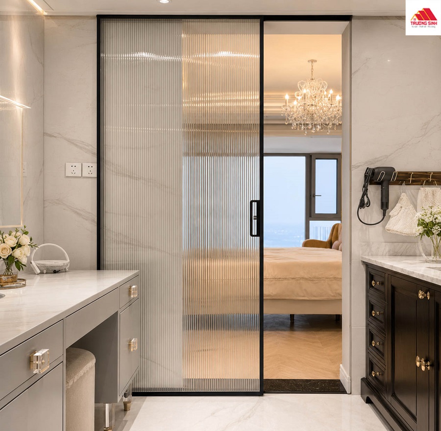 Mẫu cửa lùa treo cho nhà vệ sinh